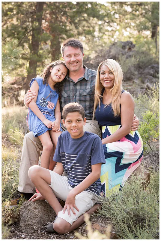Family photo session in Sunriver, Oregon