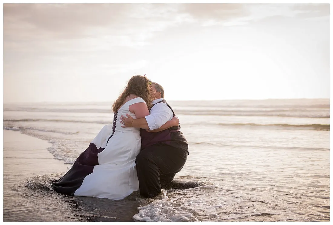 Oregon coast wedding photography same sex couple