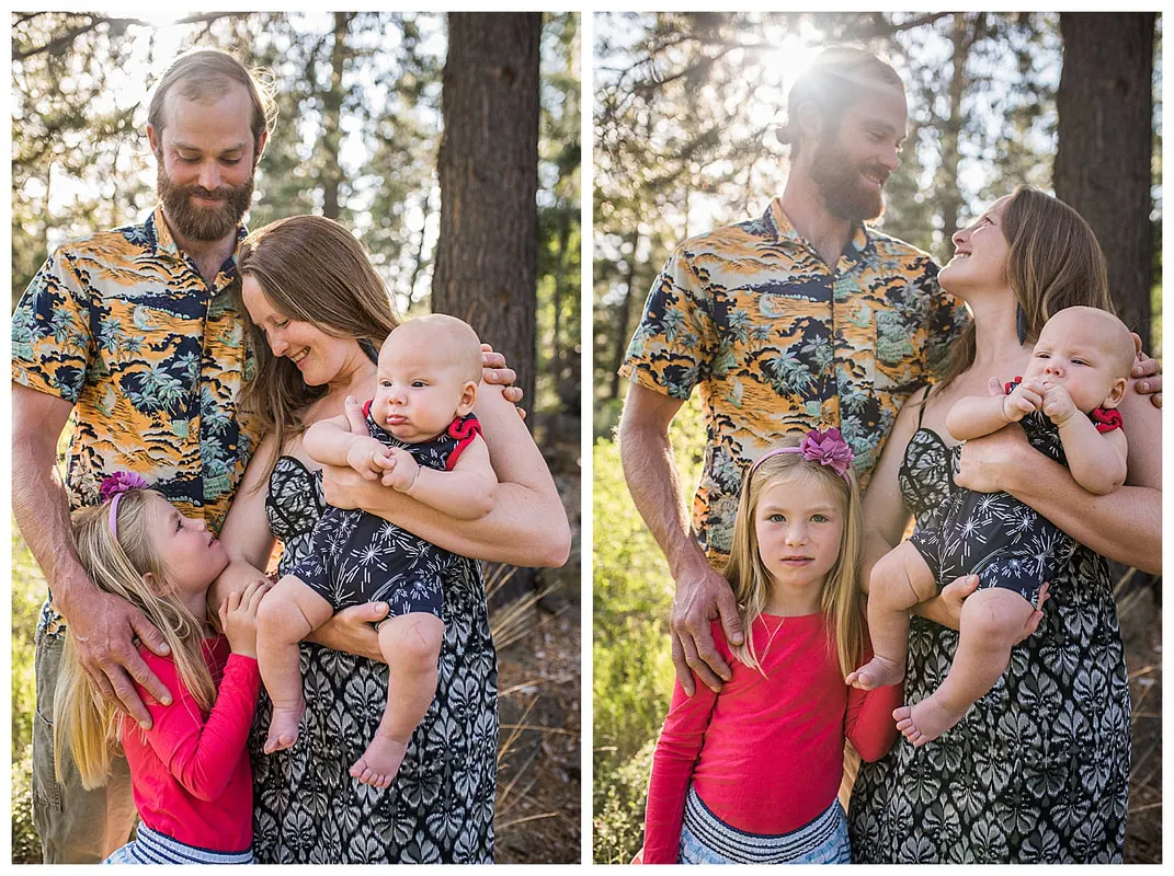 Family photo session in Sunriver, Oregon
