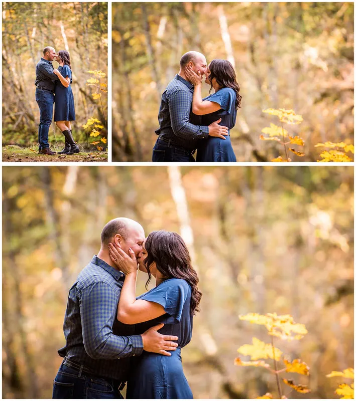 Engagement photos along the McKenzie River in Oregon