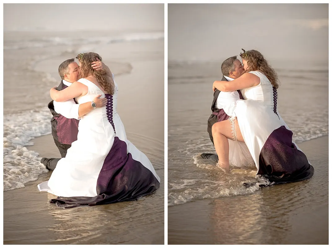 Oregon coast wedding photography same sex couple