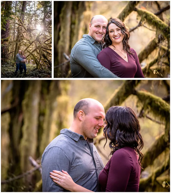 Engagement photos along the McKenzie River in Oregon