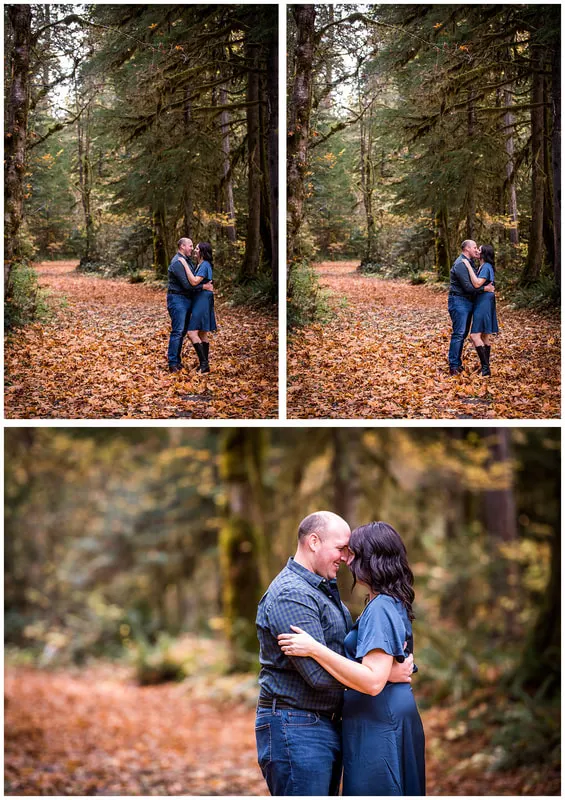 Engagement photos along the McKenzie River in Oregon