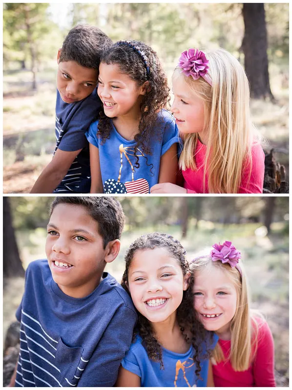 Family photo session in Sunriver, Oregon