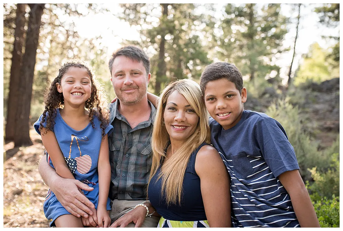 Family photo session in Sunriver, Oregon
