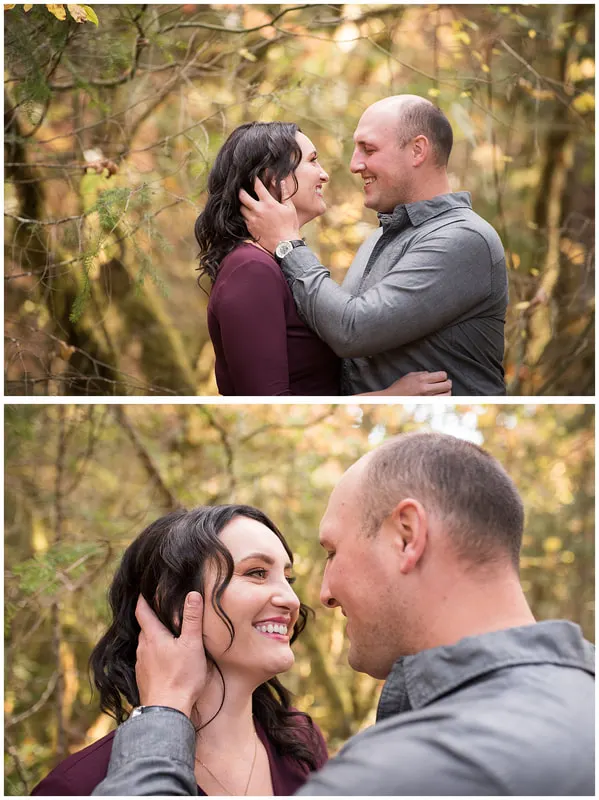 Engagement photos along the McKenzie River in Oregon
