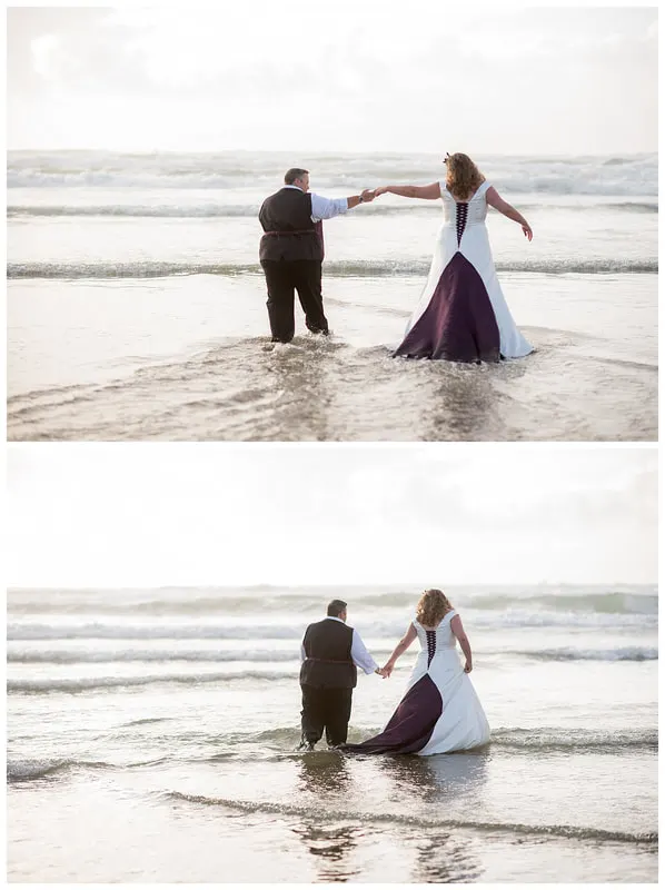 Oregon coast wedding photography same sex couple