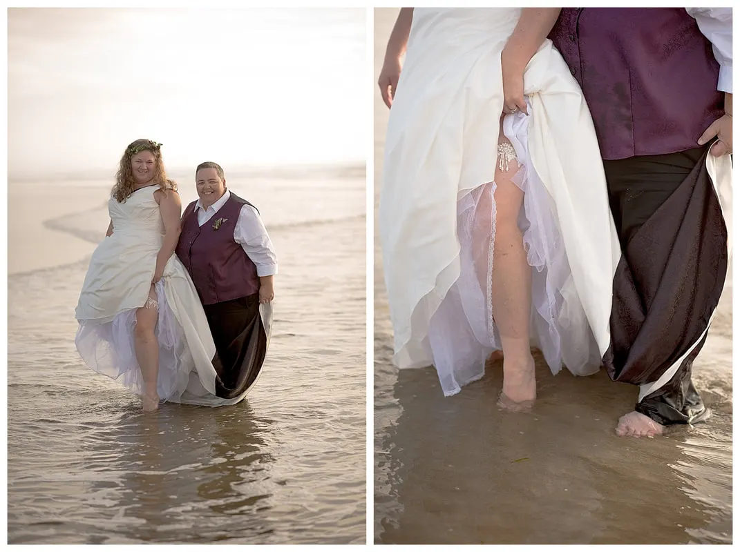Oregon coast wedding photography same sex couple