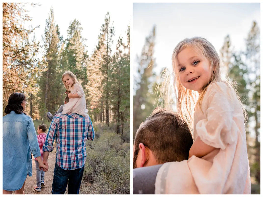 Bend, Oregon family photos taken along the Deschutes River in natural light