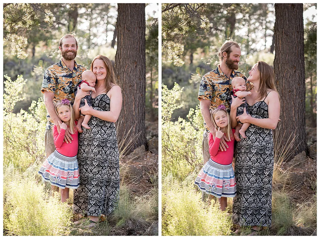 Family photo session in Sunriver, Oregon