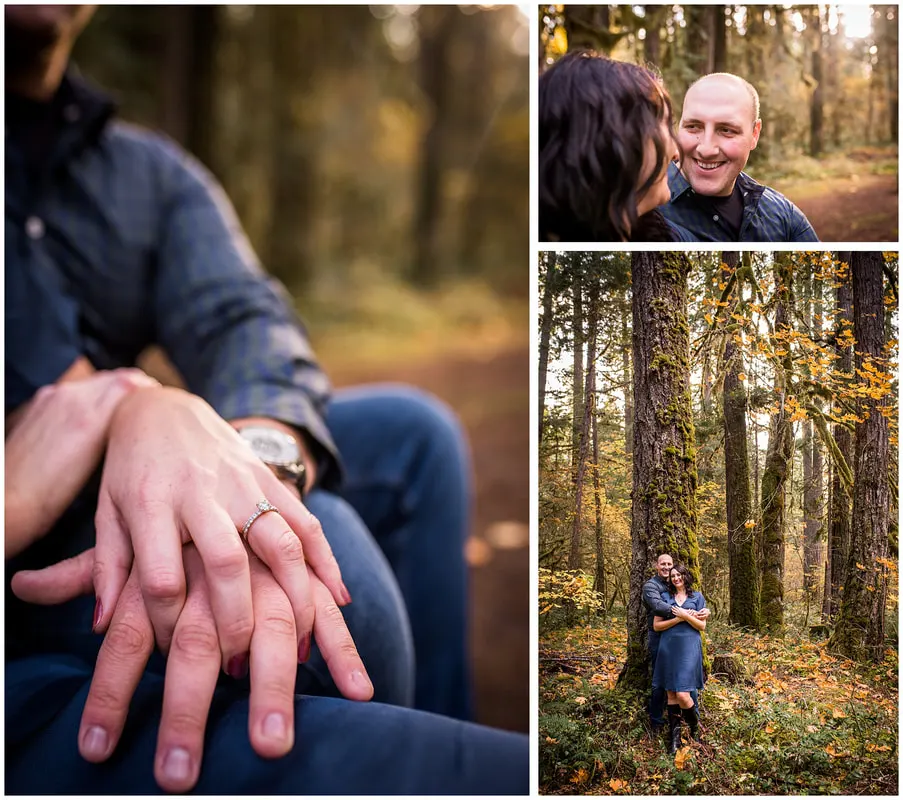 Engagement photos along the McKenzie River in Oregon