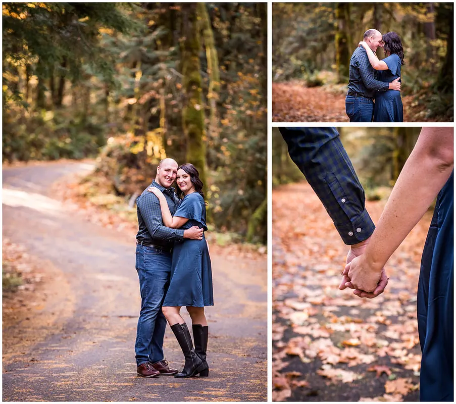 Engagement photos along the McKenzie River in Oregon