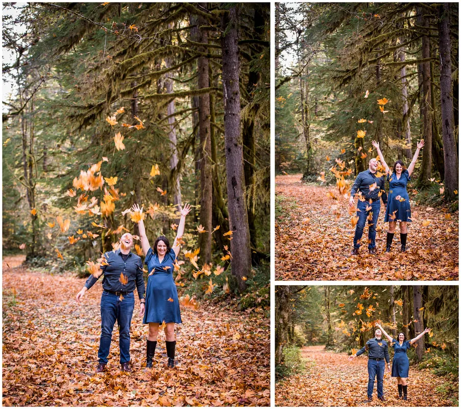 Engagement photos along the McKenzie River in Oregon