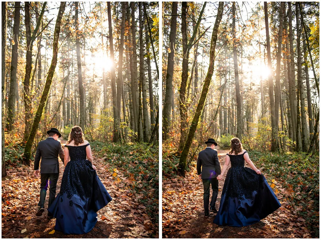 Wedding photos at Hendrick's Park in Eugene, Oregon