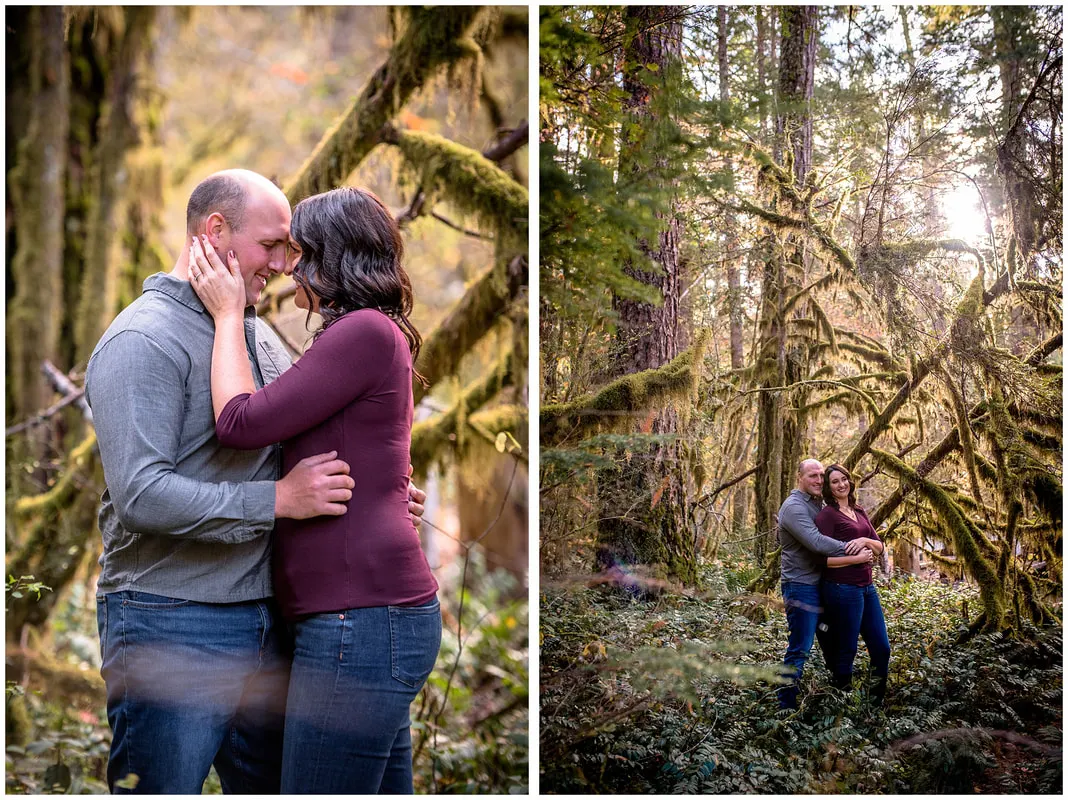 Engagement photos along the McKenzie River in Oregon