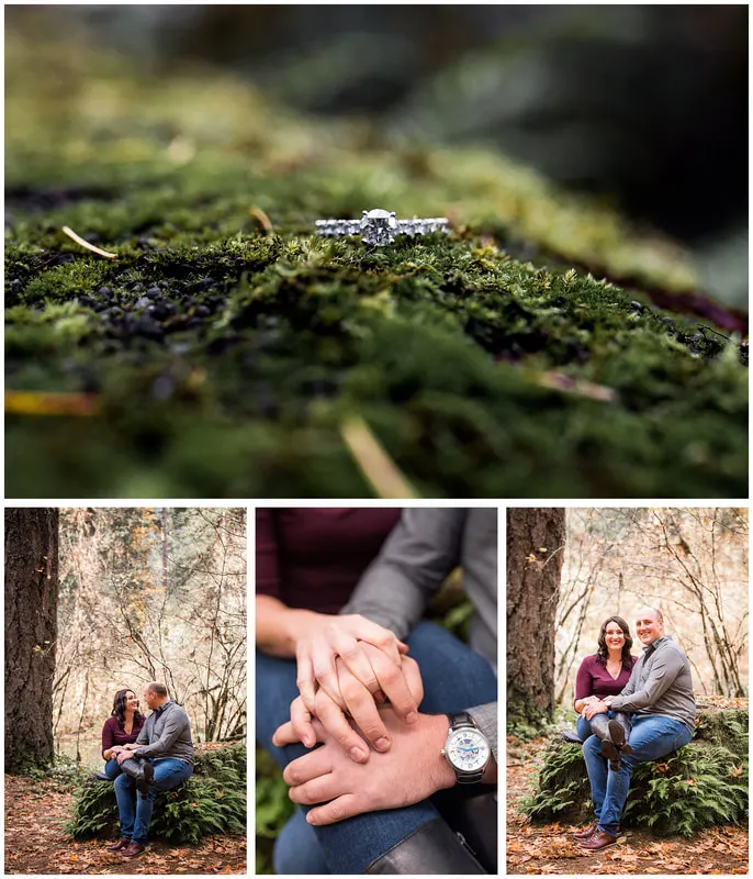 Engagement photos along the McKenzie River in Oregon