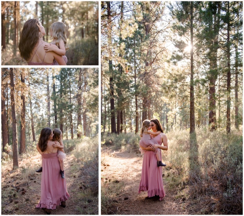 Family portraits along the Deschutes River in Sunriver