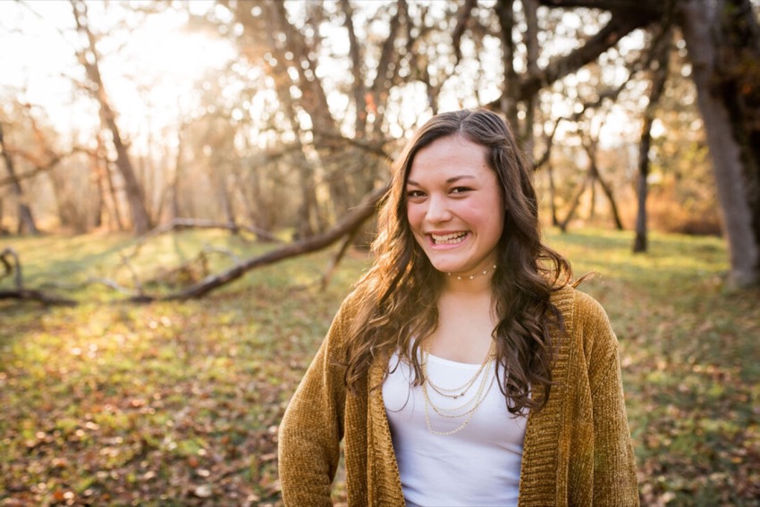 A high school senior portrait in Oregon