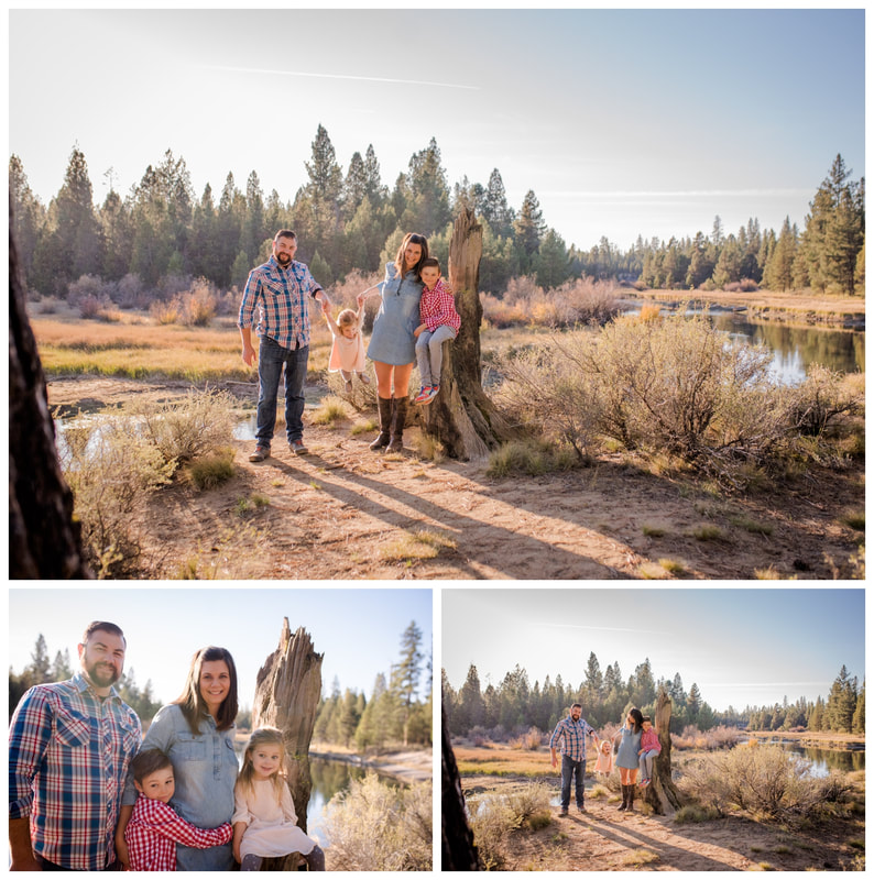 Bend, Oregon family photos taken along the Deschutes River in natural light