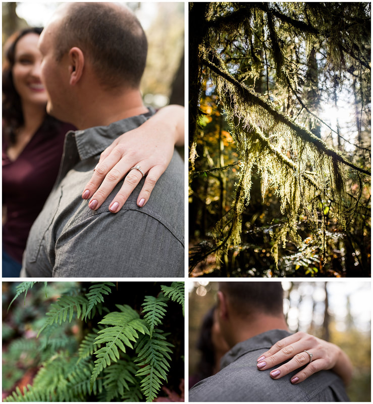 Engagement photos along the McKenzie River in Oregon